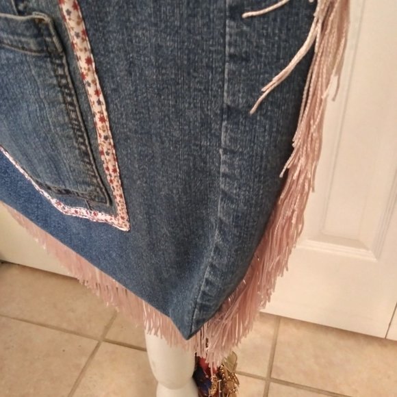 3043 Jeaniemade Scrapbags Large Jean Cross Body Bag - Picture 6 of 8